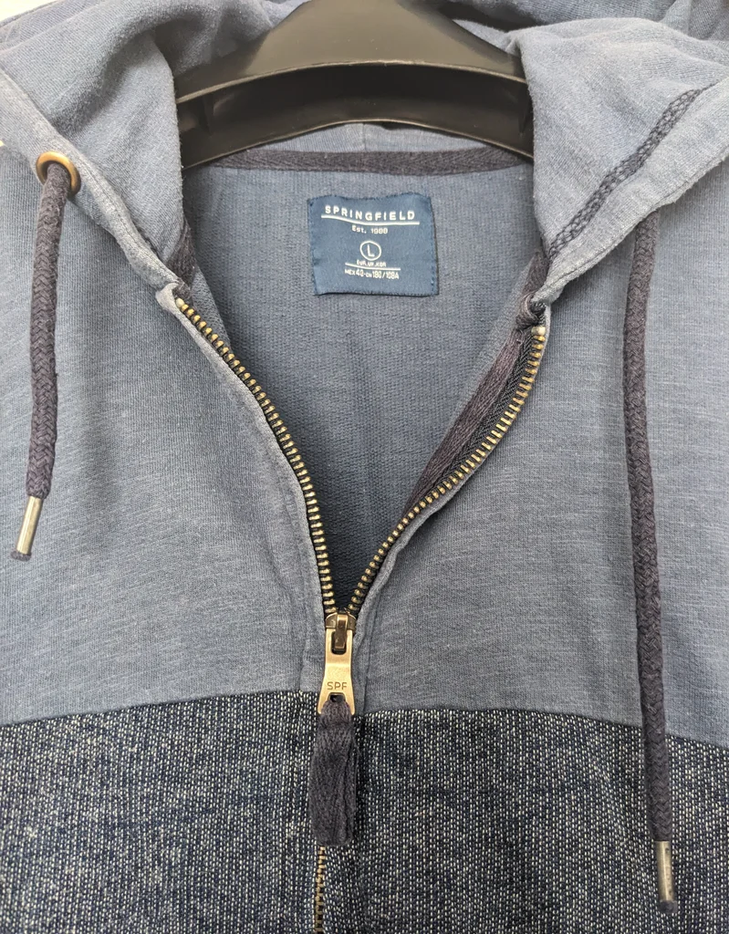 Veste com capuz e zíper Springfield, tamanho L, muito bom estado – photo 3